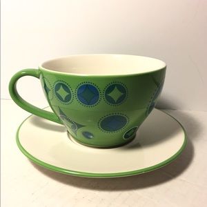 Starbucks Holiday 2006 Elf Stockings Mug & Saucer